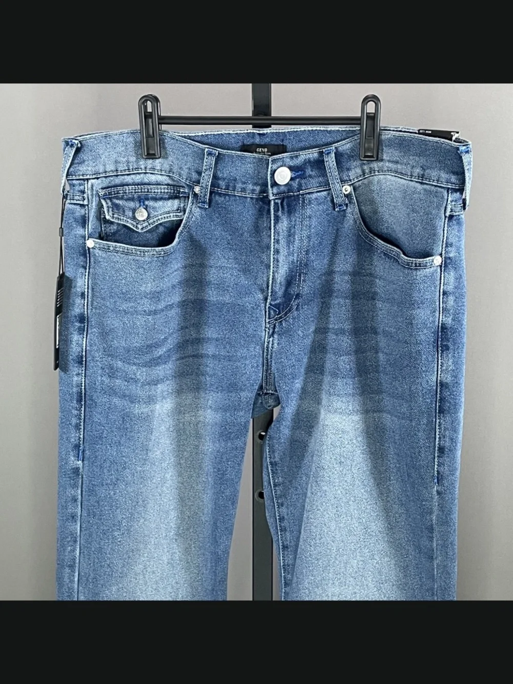 NEW True Religion Jeans Mens 34 blue denim straight leg geno designer street